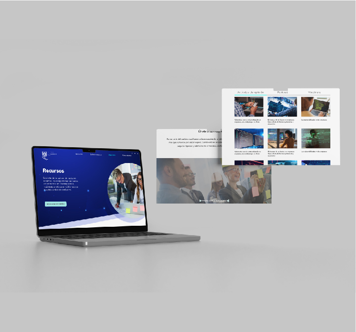 Mockup sitio web de Global Cybersec